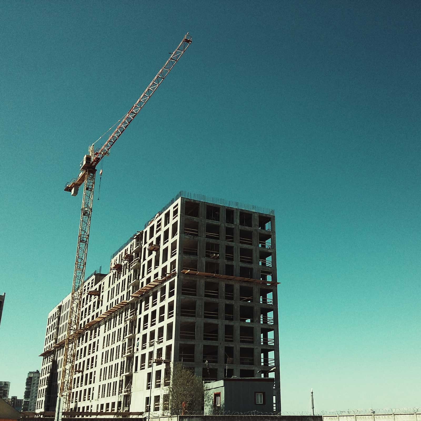 Crane at a construction site